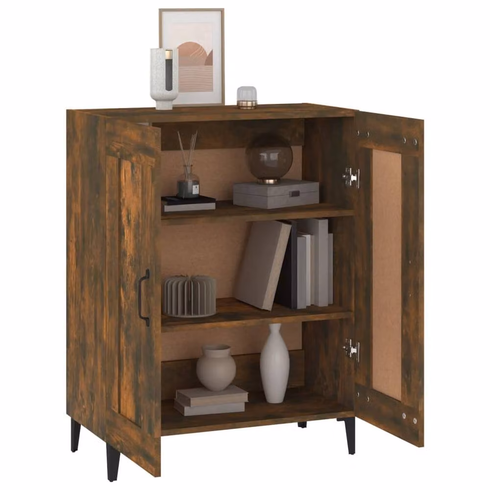 Berkfield Home Smoked Oak Sideboard in Brown, W/D/H: 69.5 x 34 x 90 cm – 3