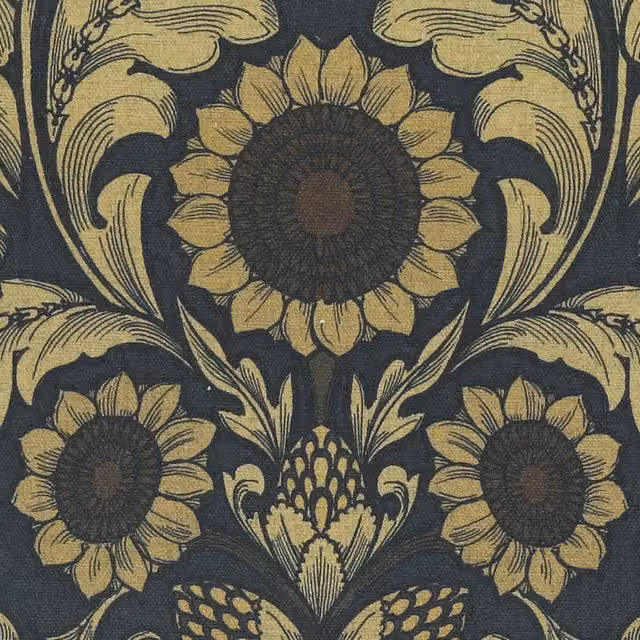 HOUSE Llewelyn-Bowen Sunny Side Up Printed Fabric Midnight Multicolour