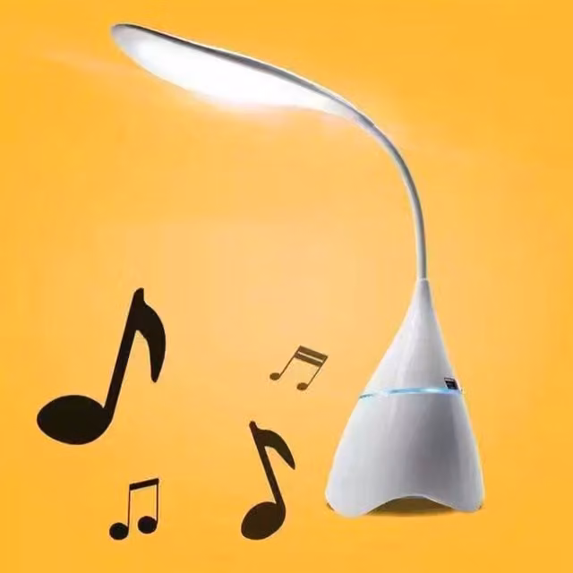 ENER-J LED Table Lamp with Bluetooth Speaker, White, Diameter: 25 cm, Height: 19 cm – 1