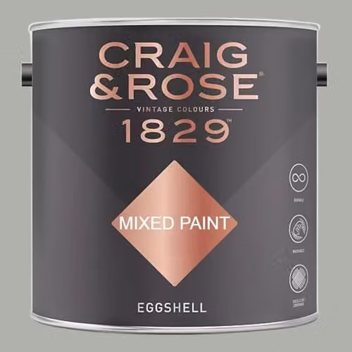 Craig & Rose 1829 Eggshell Paint Stop in Almost Grey, 2.5l