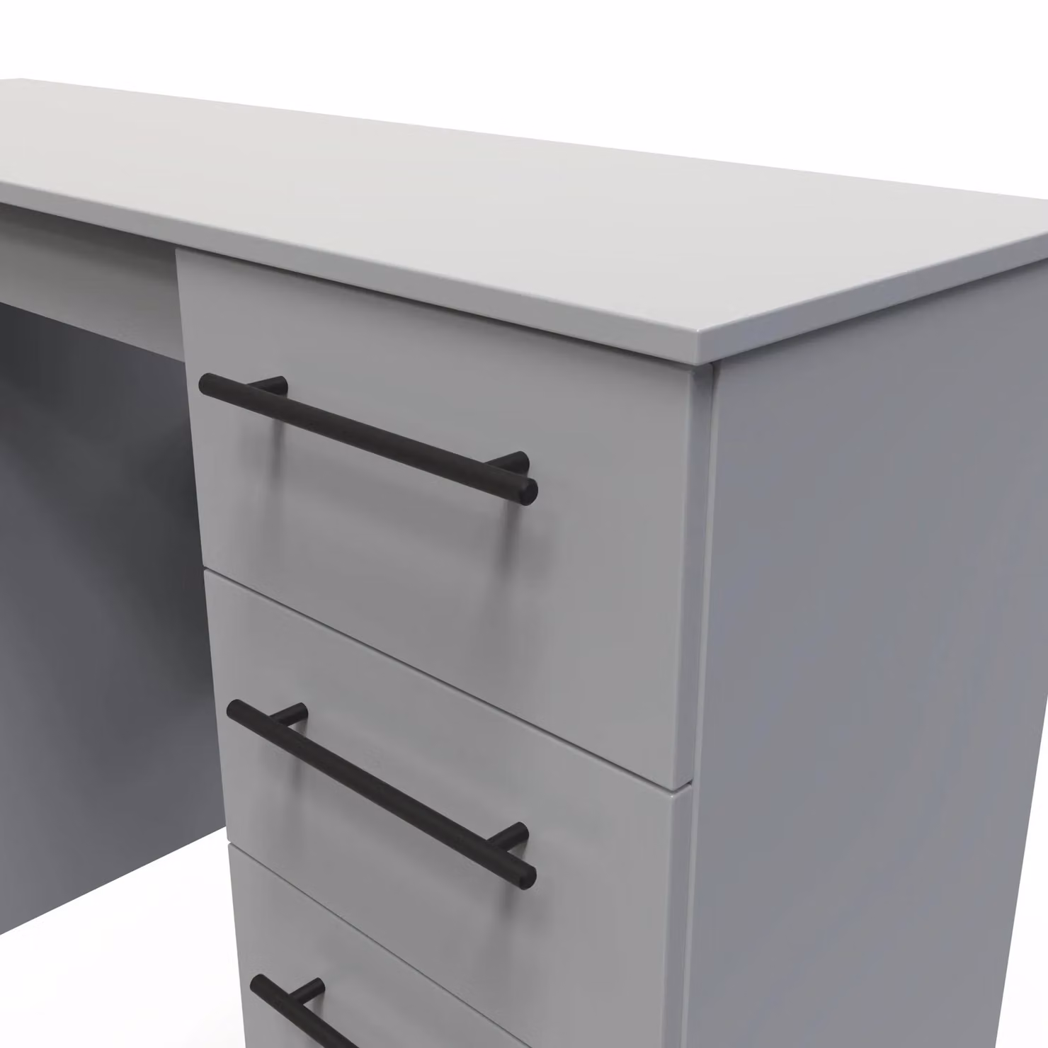 Ready Assembled 2 U Howard 6 Drawer Kneehole Desk in Dark Grey – 2