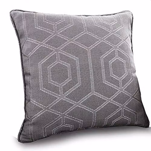 Curtina Camberwell Square Filled Cushion with Graphic Design in Grey, W/D/H: 43 x 43 x 43 cm – 2