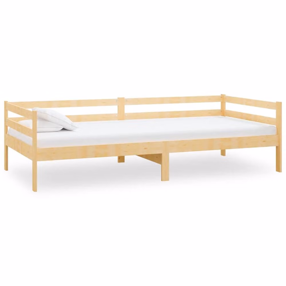 Berkfield Home Sturdy Solid Pinewood Day Bed, Brown, W/D/H: 90 x 200 cm – 2