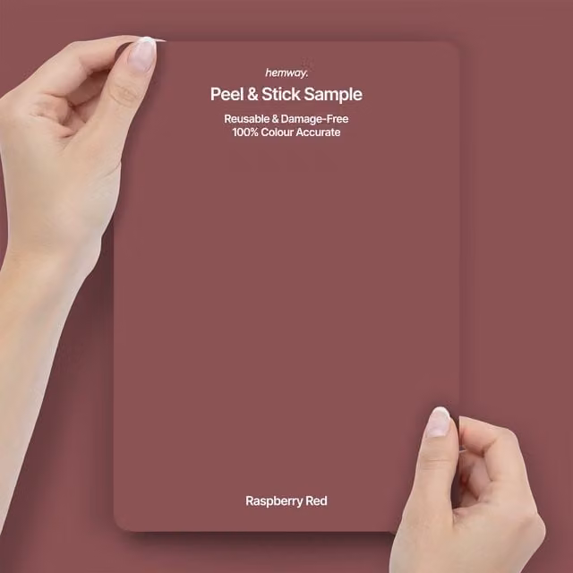 Hemway Interior Paint Sample Raspberry Red Peel and Stick Swatch
