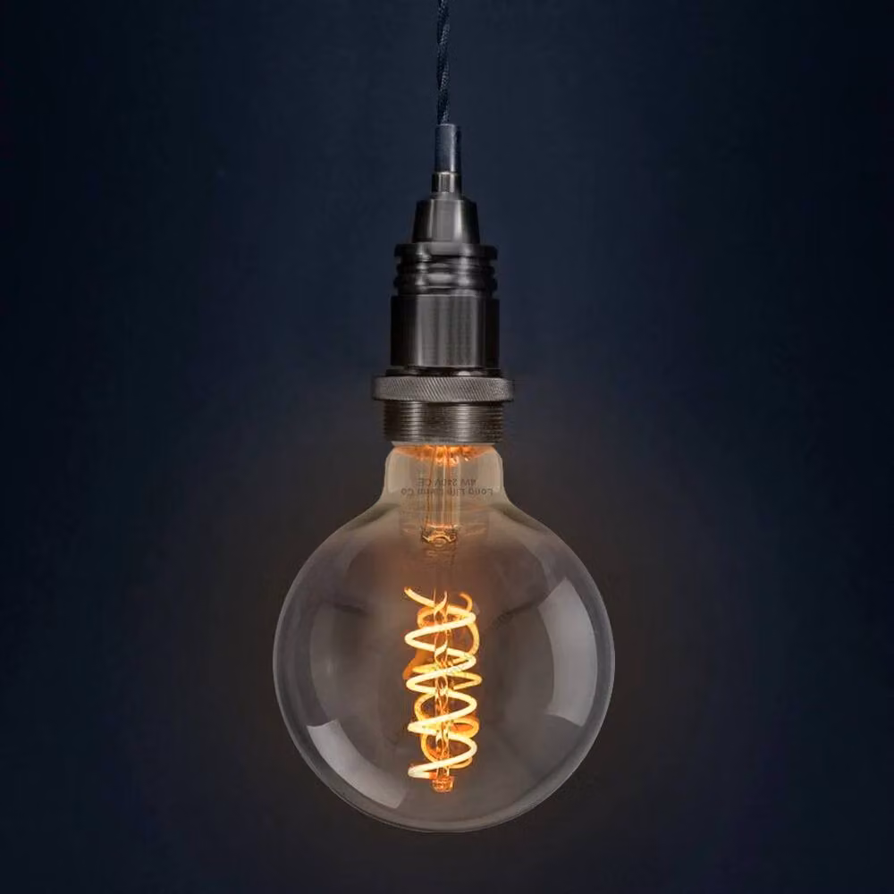 SPETLEK 4W LED G95 Spiral Filament Globe Light Bulb, Warm White, Grey, 1 Pack – 3