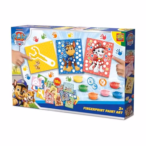 SES Creative PAW Patrol Fingerprint Paint Art Multicolour Sensory Craft Set with Character Picture Cards – 1