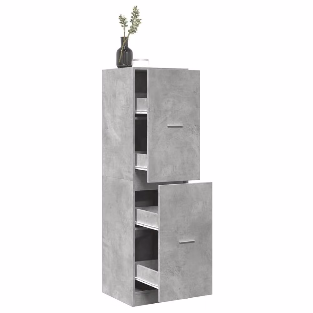 Berkfield Home Apothecary Cabinet in Concrete Grey, W: 40 cm, D: 41 cm, H: 144.5 cm – 2