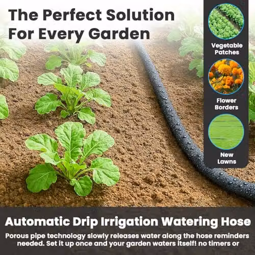 MantraRaj Black Porous Soaker Hose for Garden Irrigation, 7.5 m – 4