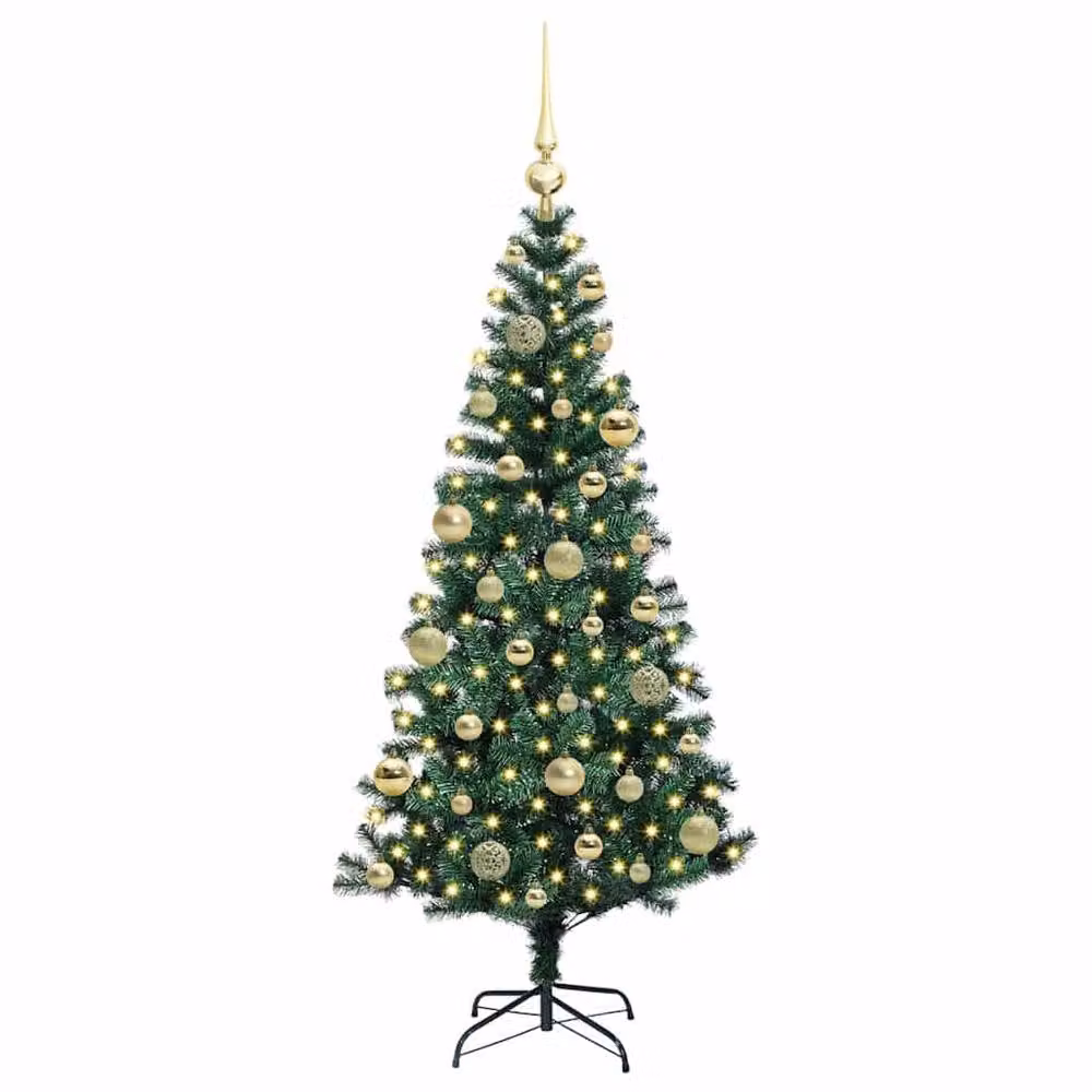 Berkfield Home Artificial Pre-lit Christmas Tree in Green, Height: 120 cm – 3