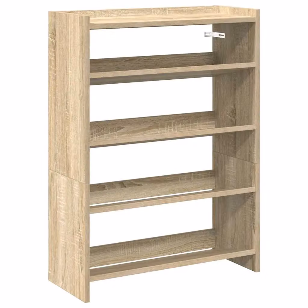 Berkfield Home Sonoma Oak Shoe Rack in Brown, W/D/H: 60 x 25 x 81 cm – 2