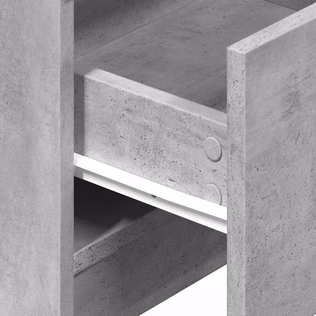 Berkfield Home Bedside Cabinet with 2 Drawers in Concrete Grey and Brown, W/D/H: 40 x 36 x 50 cm – 2