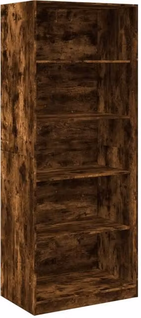 Berkfield Home Smoked Oak Wardrobe in Brown, W/D/H: 80 x 50 x 200 cm