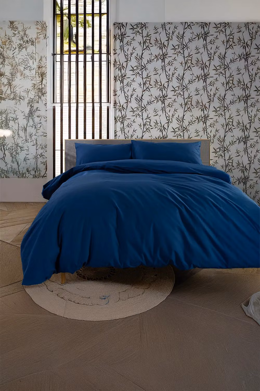 The Lyndon Company 200 Thread Count 100% Cotton Duvet Cover Set in Blue, W/H: 180 x 200 cm – 2
