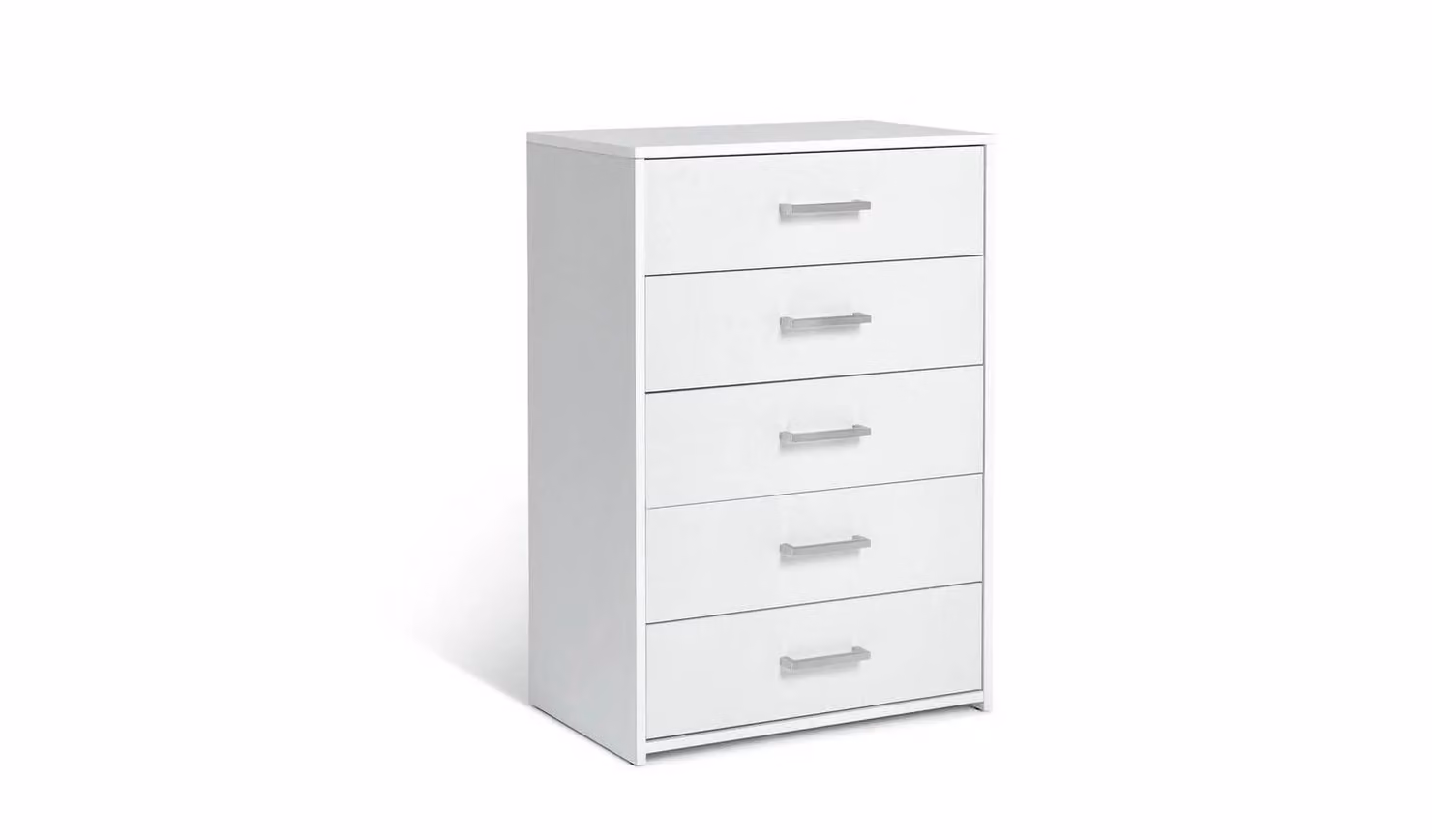 Oslo 5 Drawer Chest in White Modern Bedroom Storage Solution