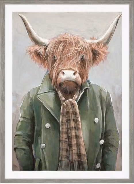 Perch & Parrow Brodie Multicolour Animal Framed Wall Art