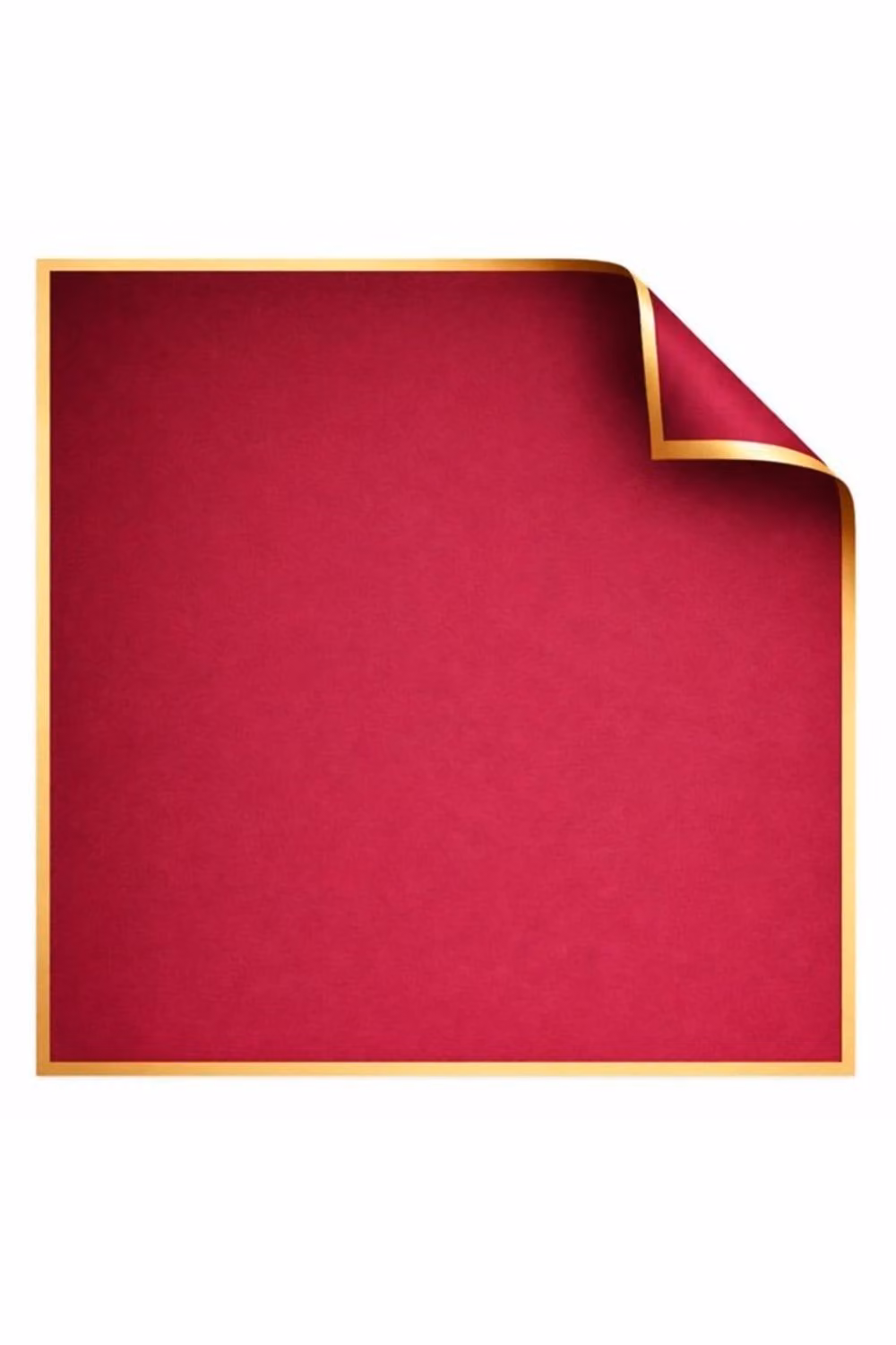 KDMD Korean Style Pre Cut Cello Wrap Sheets in Plum with Gold Border, 100 Pack – 2