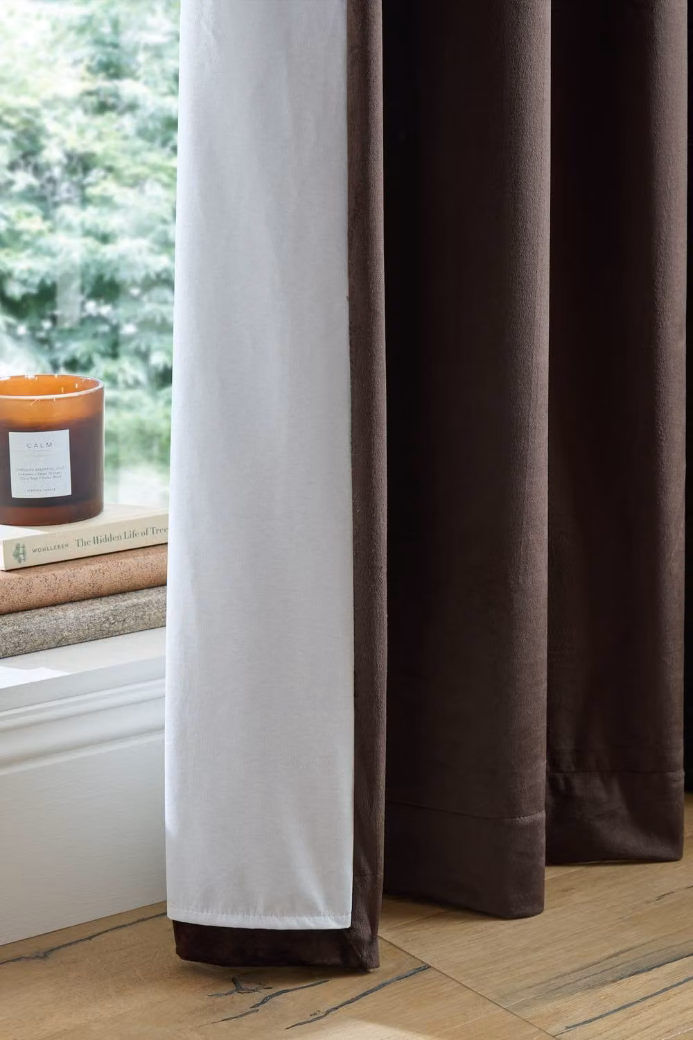 Catherine Lansfield Super Thermal Blackout Matt Velour Eyelet Door Panel in Chocolate, Width: 117 cm, Drop: 214 cm – 4