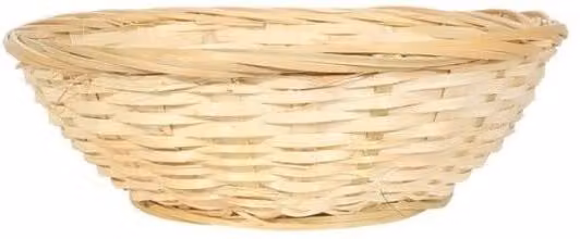 KDMD Stackable Bamboo Bread Baskets, 6 Pack, Beige, W: 22.86 cm