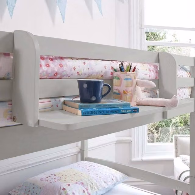 Noa and Nani Single Wall Mounted Shelf for Cabin or Bunk Beds in Grey