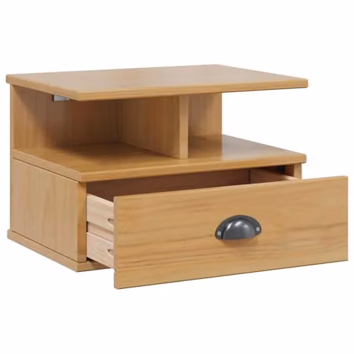 vidaXL Bedside Cabinet in Honey Brown, Solid Pine Wood, W/D/H: 40 x 31 x 27 cm – 4