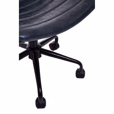 Orsina Grey Faux Leather Ergonomic Task Chair for Home Office and Bedroom, W/D/H: 59 x 90 x 46 cm – 4