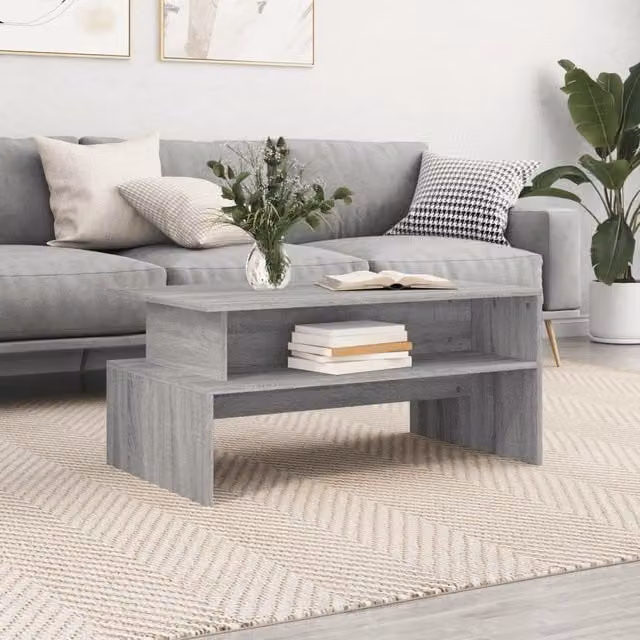 Berkfield Home Grey Sonoma Coffee Table, W/D/H: 90 x 55 x 42.5 cm – 1
