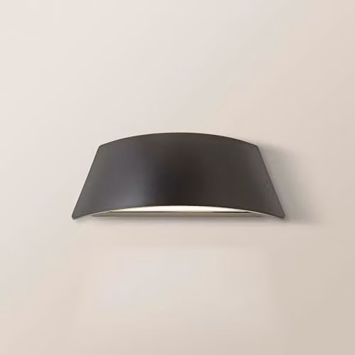 ValueLights John Curved LED Up/Down Outdoor Wall Light, Black, IP65 Rated