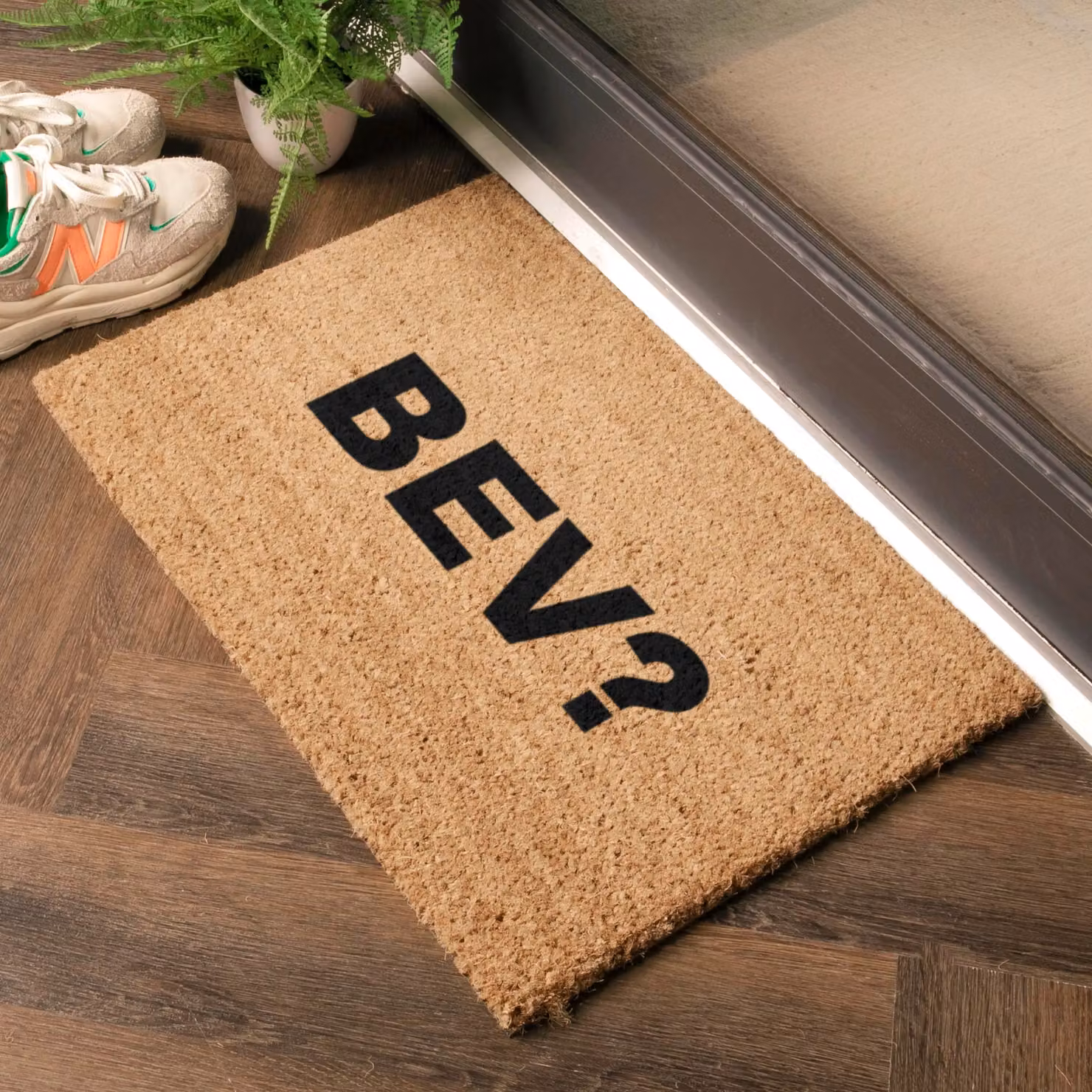 Artsy Mats Bev Alcohol Coir Doormat in Brown, W/D: 60 x 40 cm – 2