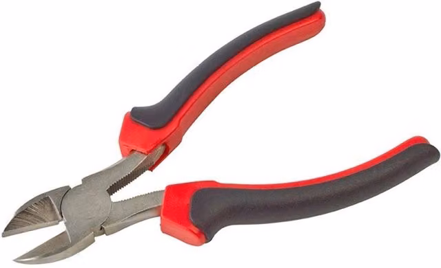 Amtech Steel Side Cutter, Red and Multicolour