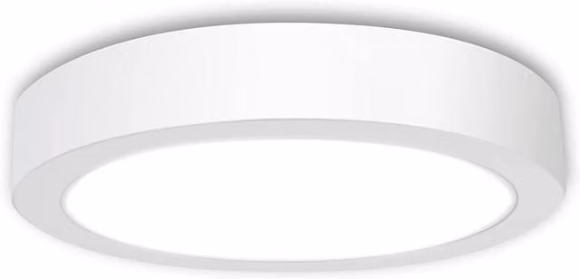 ExtraStar 18W LED Round Surface Mount Integrated Ceiling Light in Cool White, White
