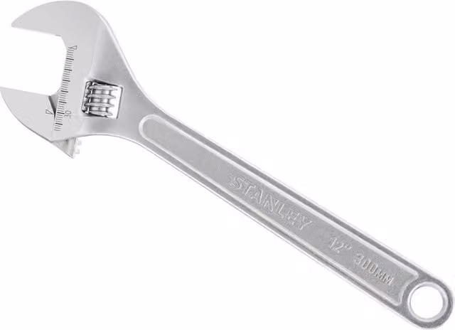 Stanley Metal Adjustable Wrench in Silver and Multicolour