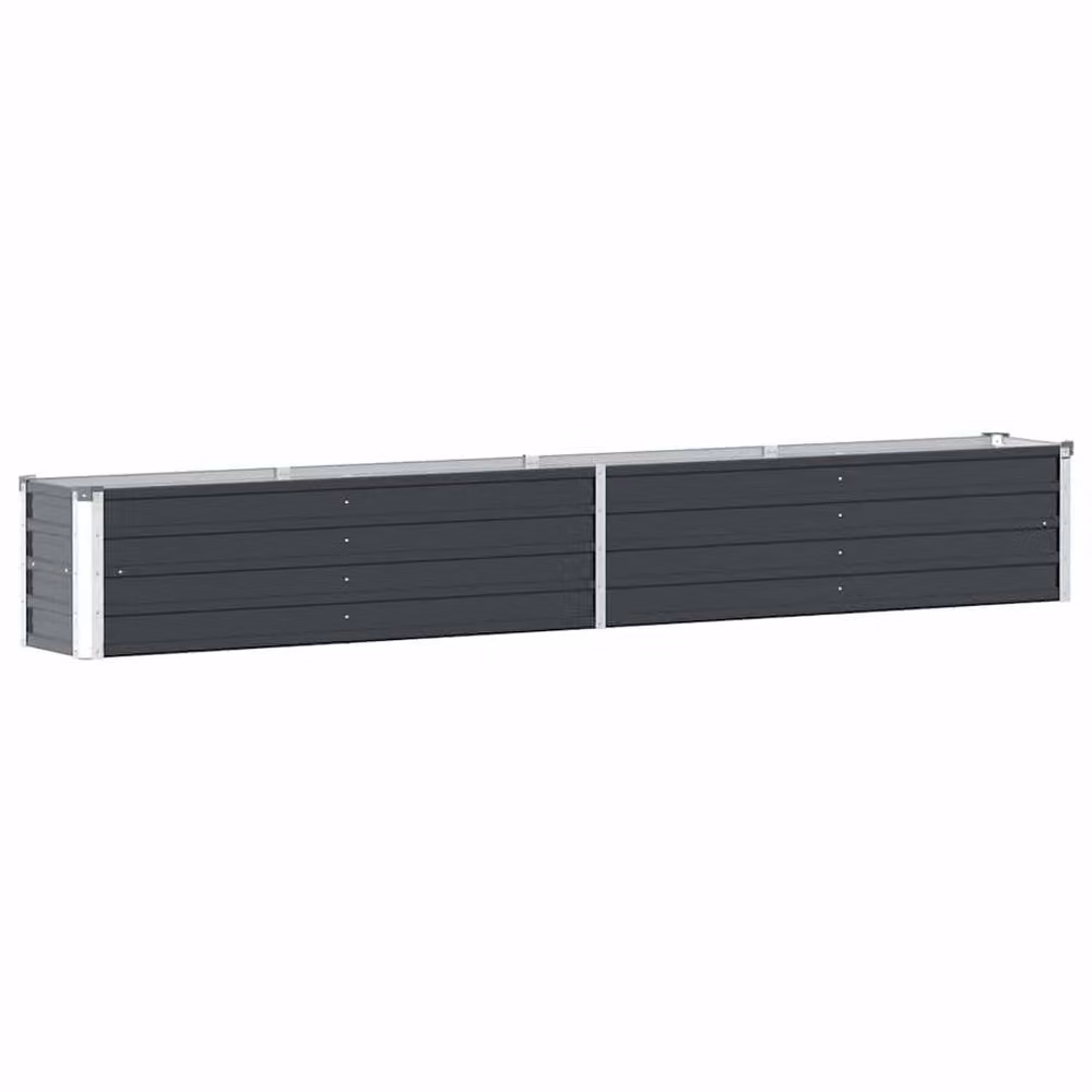 Berkfield Home Garden Galvanised Steel Raised Bed in Anthracite, W: 320 cm, D: 40 cm, H: 45 cm – 2