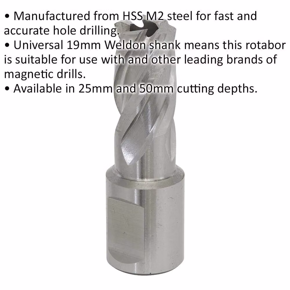 Loops M2 Steel Annular Metal Core Drill Bit Silver, 15 mm Diameter x 25 mm Depth – 2