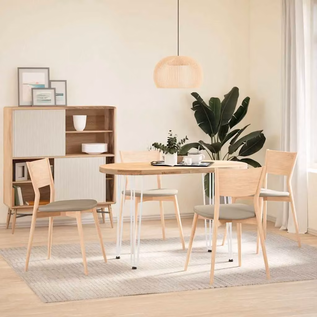 Berkfield Home Hairpin Table Legs, 4 Pieces, White Matt Solid Steel, Height: 72 cm – 2