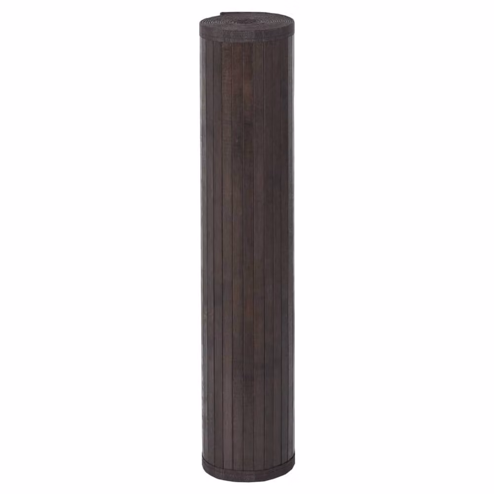 Berkfield Home Square Bamboo Rug in Dark Brown, 100 x 100 cm – 3