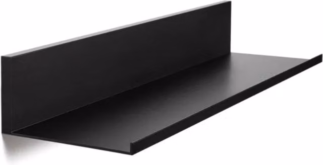Hangman Matt Black No Stud Floating Wall Shelf
