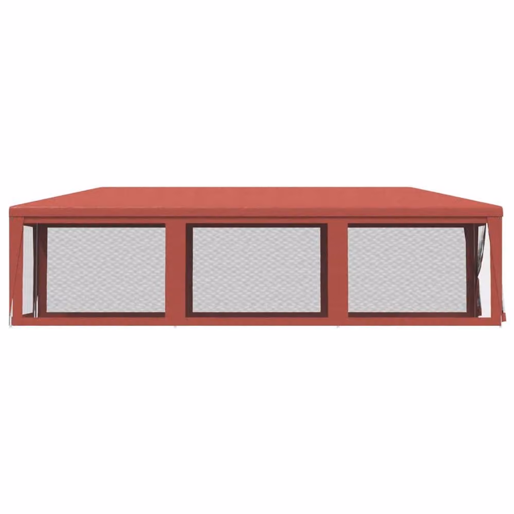 Berkfield Home Party Tent with 8 Mesh Sidewalls, Red, W: 9 m, D: 3 m – 4