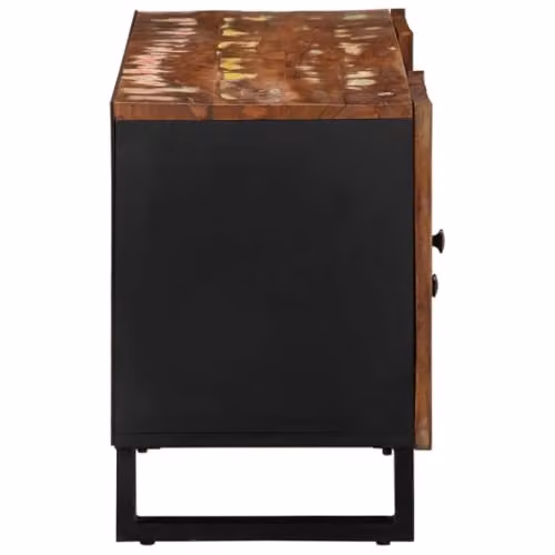 vidaXL Rustic Mango and Engineered Wood TV Cabinet, Brown, W: 105 cm, D: 33.5 cm, H: 46 cm – 7