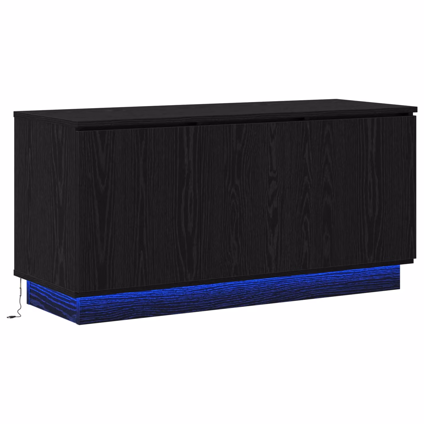 Berkfield Home Modern Black TV Cabinet in Engineered Wood W/D/H: 100 x 38 x 49 cm – 2