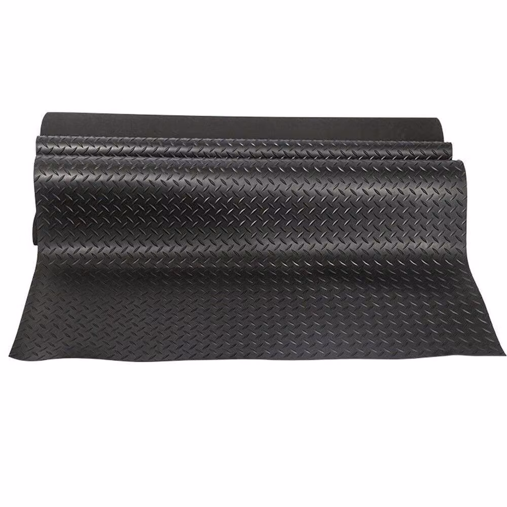 FLAVORA Non-Slip Black Rubber Garage Flooring Sheeting Matting – 3