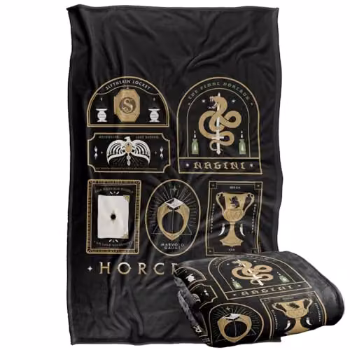 LOGOVISION Harry Potter Horcrux Field Guide Super Soft Fleece Throw Blanket, Multicolour, W: 91.44 cm, L: 147 cm – 1
