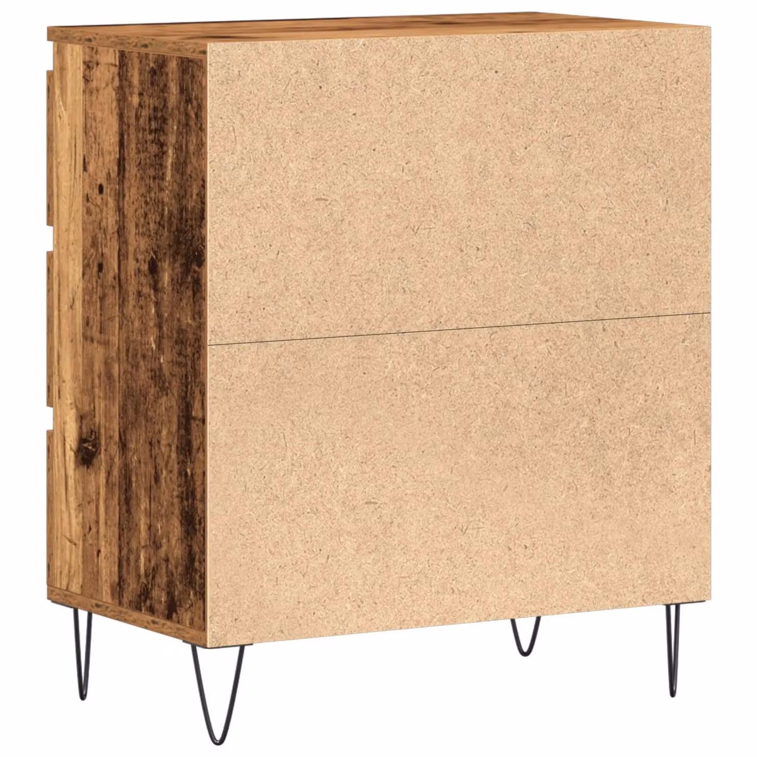 Berkfield Home Rustic Sideboard with Drawers in Brown, W/D/H: 60 x 35 x 70 cm – 4