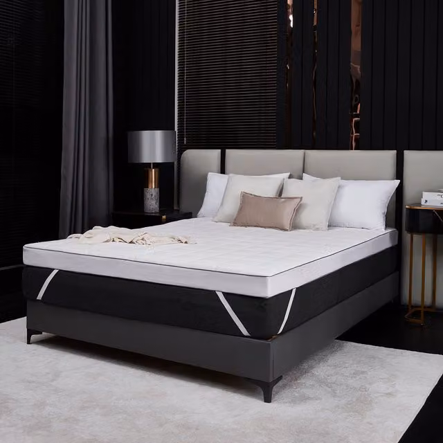 Ezysleep Ultra Comfort Latex Foam Mattress Topper, White, W: 90 cm, H: 10 cm