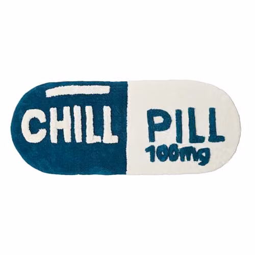 Mooky Mats Chill Pill Non-Slip Absorbent Bath Mat Runner, Petrol and Cream, W: 46 cm, L: 115 cm – 1