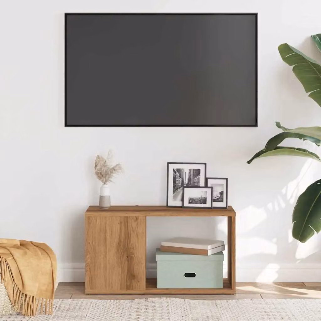 Berkfield Home Artisan Oak TV Cabinet in Brown, W/D/H: 60 x 24 x 32 cm – 3