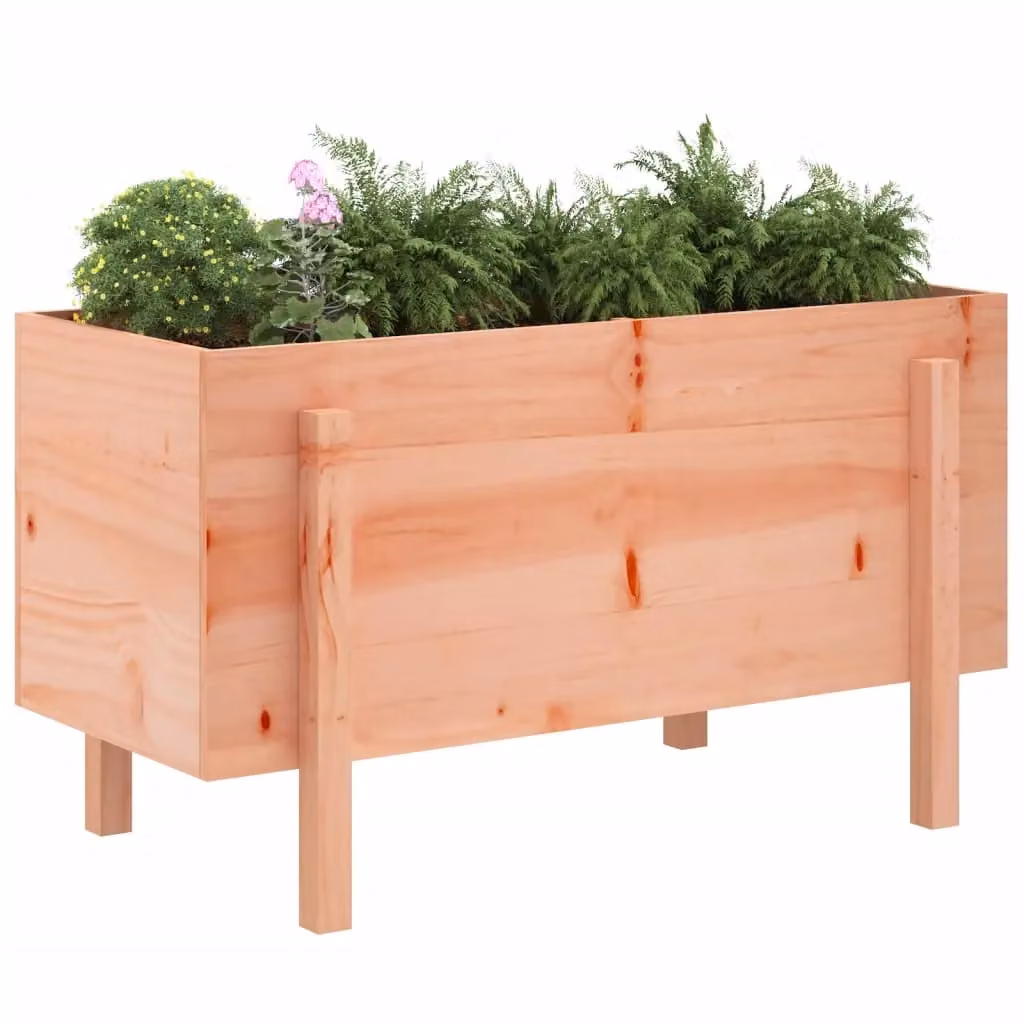 Berkfield Home Garden Brown Solid Wood Raised Bed W: 101 cm, D: 50 cm, H: 57 cm – 2