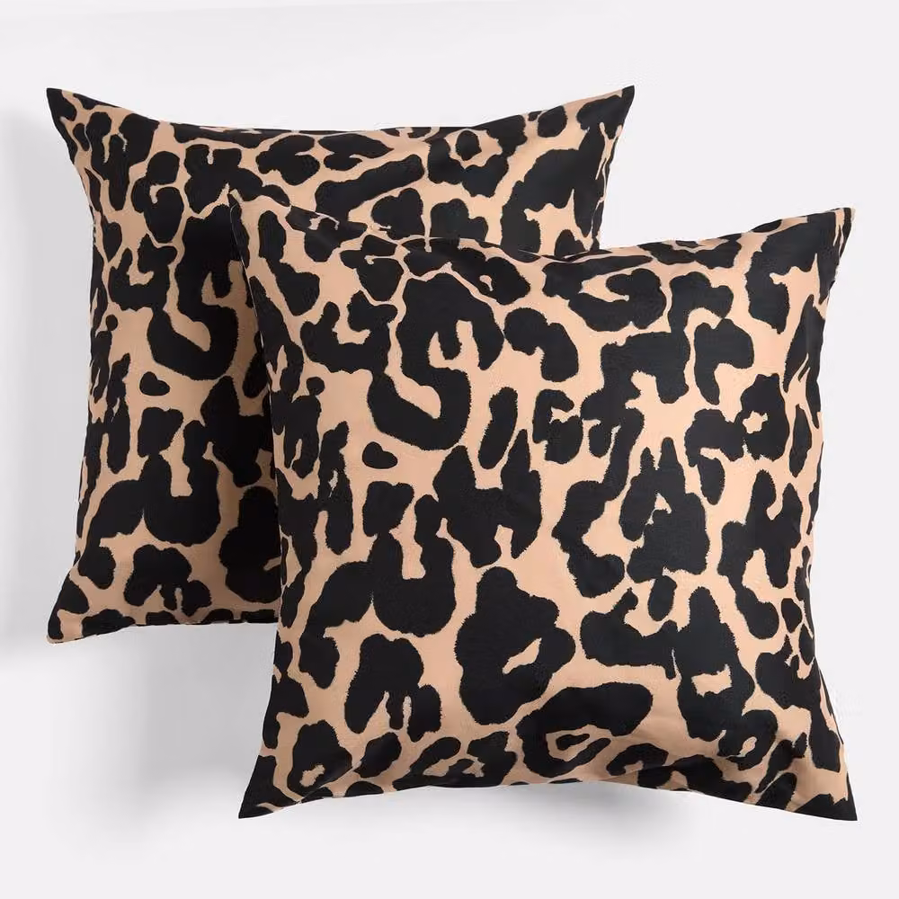 OHS Set of 2 Animal Print Outdoor Garden Cushion Covers, Multicolour, W/D/H: 45 x 45 x 45 cm – 3