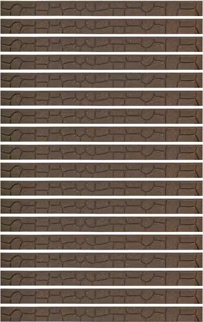 Garden Gear EZ Edging Eco Friendly Stone Effect Garden Border in Brown Rubber