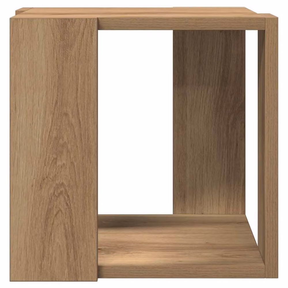 Berkfield Home Artisan Compact Coffee Table in Brown Solid Oak, W/D/H: 32 x 32 x 30 cm – 3