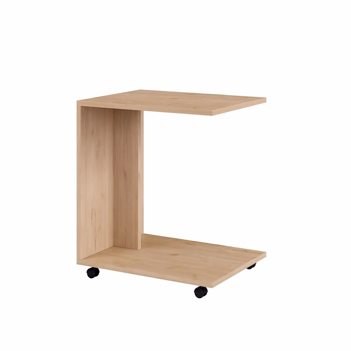 FWStyle Oak Effect Mobile Sofa End Laptop Table in Brown, W/D/H: 45 x 35 x 65 cm – 2